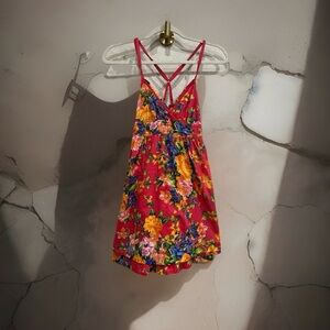 Hollister Floral Burnt Orange Sundress